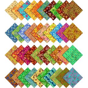 Soimoi Batik Print Precut 5-inch Cotton Fabric Quilting Squares Charm Pack DIY Patchwork Sewing Craft