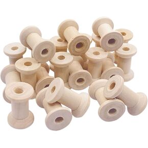 Pack of 200 Unfinished Wood Spools Crafts Wooden Spools (1x11/16 in)
