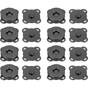 uxcell 30 Sets Magnetic Snaps Button, 14mm/0.55" Metal Plum Magnetic Sew in Clasps Button Hardware Accessories for Clothes Bag Leather DIY Handbag Purse Wallet Craft, Silver