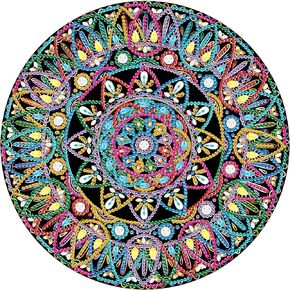 Hibah Diamond Painting DIY 5D Special Shape Rhinestone, Mandala Flower, Partial Diamond Crystal Diamond Painting Mandala Set