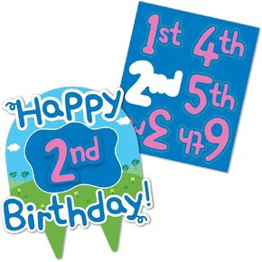 Peppa Personalize Cake Topper Double Sided Custom Pig Birthday Party 2 3 4 year old