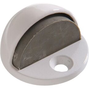 Hardware Essentials 851808 Low Dome Floor Door Stops White 1/4'-3/4' Clearance