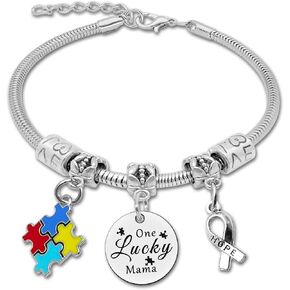Inspirational Gifts for Autism Mom Autism Awareness Jewelry Autism Awareness Gifts for Mom Christmas Birthday Gifts for Autism Mom Appreciation Gifts for Mother Encouragement Gift Autism Mom Gifts