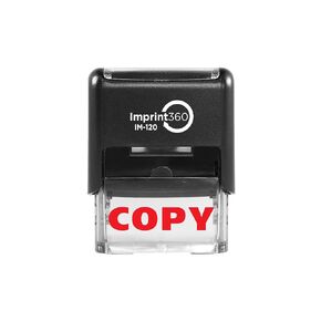 AS-IMP1004 - Copy (Solid), Heavy Duty Commerical Quality Self-Inking Rubber Stamp, Red Ink, 9/16" x 1-1/2" Impression Size, Laser Engraved for Clean, Precise Imprints-Packaging May Vary