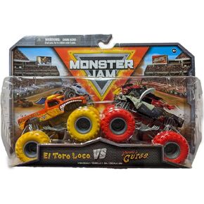 Monster Jam 2024 Series 30 1:64 Diecast Monster Truck 2-Pack, El Toro Loco vs Captain's Curse