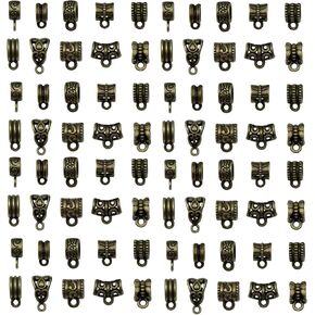 WOCRAFT 60pcs Antique Silver Sun Moon Star Bracelet Charms for Jewelry Making Sets DIY Necklace Bracelet Keychain Crafting Charms Kit Craft Supplies (SN833)