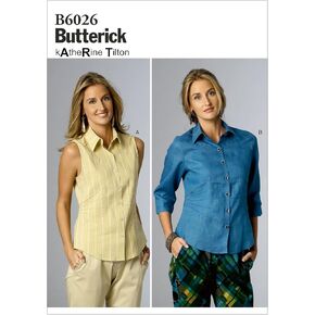 Butterick Patterns B6026F50 Misses' Top Sewing Template, Size F5 (16-18-20-22-24)
