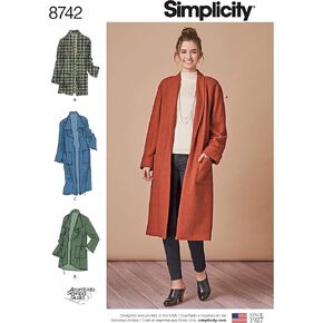 Simplicity Patterns TOPS, VEST, JKTS, COATS, A (XS-S-M-L-XL)