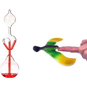 Glass Science Toy Energy Hand Boiler (Red) + Colorful Balances Bird (Color May Vary) by C&H Solutions®