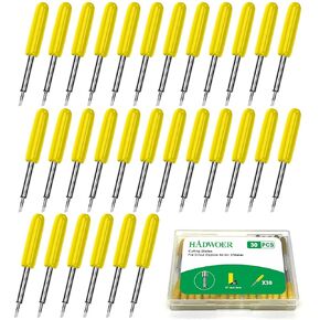 Hadwoer 30PCS Cutting blades, 30 Degree Fine Point Blades Compatible with Explore Air 2/Air 3/Maker/Maker 3/Expression, Vinyl Fabric Cutting Replacement Blades
