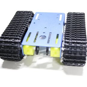 Premium Robot Tank Car Chassis TT02 for Arduino Raspberry Pie, Tracked Caterpillar Clawler by Microbit Python DIY STEAM, RC Robotic Platform with 2pcs DC TT Motor, Robotics Model for Remote Control