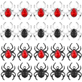 20 قطعة من سحر العنكبوت القوطي للأقراط والأساور وقلادات العنكبوت لسلاسل المفاتيح والقلائد اليدوية اليدوية لصنع قلادات عنكبوت عتيقة مع مجوهرات قوطية من الأحجار الكريمة، 4 أنماط in Kuwait