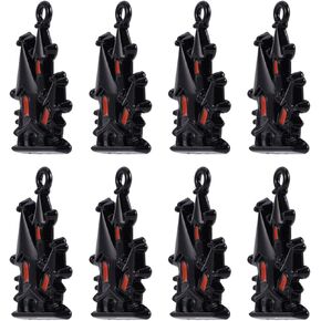EXCEART 20pcs Halloween DIY Charms Creative Haunted House Pendant Charms Alloy Jewelry Making Pendants for Necklace Bracelet Earrings Craft Accessories