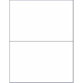 NextDayLabels - Laser/Ink Jet White Labels (8-1/2" x 5-1/2" - 2 Per Page | 100 Labels)