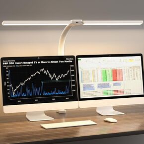 SKYLEO Led Desk Lamp for Home Office - 2400LM Ultra Bright Desk Light -Eye Caring Desk Lamp with Clamp - Adjustable Office Lamp with Remote Control- Easy Installation - 24W Black