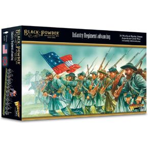 Warlord Games Black Powder American Civil War: Infantry Regiment Advancing Figures 1:56 Military Table Top Wargaming Plastic Model Kit 302414005