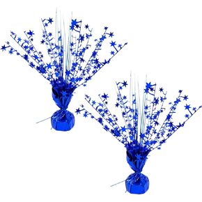 ALISSAR 4-Pack Glitter Silver Star Centerpieces-Table Decorations for Home Decor Birthday Wedding Anniversary Decor (Silver)