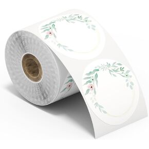 ملصقات ملصقات طابعة حرارية مستديرة مقاس 2 بوصة من Itari - ملصقات رمز الاستجابة السريعة للتخزين، ملصقات ملصقات دائرية، ورق حراري، متوافق مع Etsy، Shopify، Ebay، Amazon، FedEx، 500 قطعة/لفة، أخضر in Kuwait