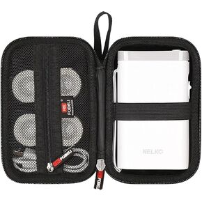 FBLFOBELI Hard Case for Nelko P21/TYPONOS P21/Niimbot D11/Phomemo D30 D35/JADENS D11 Label Maker Machine, Mesh Pocket for Label Printer Tape Accessories (Case Only)