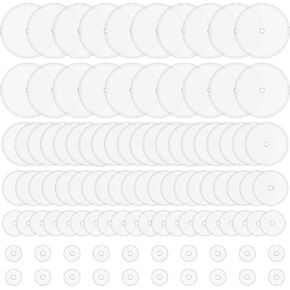 Molain 120 Pack Clear Earring Backs Stopper for Piercings, Silicone 5/7/9/12/14 mm Earring Pads Soft Disk Pads Stabilizer Earlobe Support Patches Earring Supports for Piercing Bump Heavy Earrings