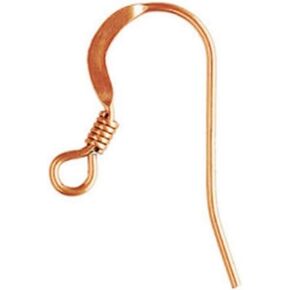 Genuine Copper 18 MM Ear Wire with Coil (Pack of 50)