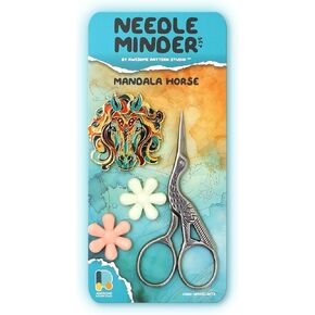 مجموعة أدوات ضبط الإبرة بنمط ستوديو رائع - أداة ضبط الإبرة المغناطيسية لحصان ماندالا + 2 خيط إبرة. دبوس المينا للغرز المتقاطعة والتطريز والحرف اليدوية in Kuwait