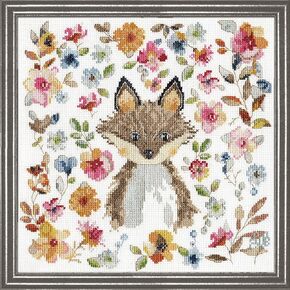 Design Works Crafts Watercolor Fox Counted Cross Stitch Kit