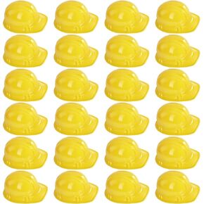Yellow Construction Hat for Kids, 24 Pack, Soft Plastic, Children's Costume Headwear, Birthday Party Supplies, Halloween, Role Play Accessories