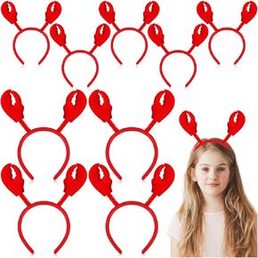 9PCS Crab Lobster Headbands Crayfish Claws Headbands Lobster Headwear Hair Hoop Costume Accessories for Animal Cosplay Party