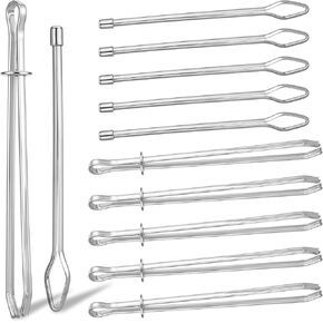 AOZUO 10PCS Rope Threader Clips, DIY Drawstring Threader Tool Set Metal Sewing Loop Turner Hooks Easy Pull Bodkin Threader Clips with Tweezer for Sweatpants Coats Pants Hoodies Swim Trunks