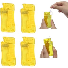YONNAXO Automatic Needle Threader - Auto Needle Threaders Needle Threader Tool for Hand Sewing, Easy Threader, Needle Threaders Hand Sewing for Mending Clothes Embroidery Floss (4PCS)