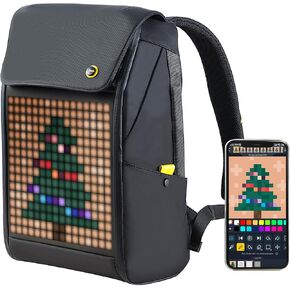 Divoom Pixoo M LED Backpack - Customizable LED Screen for Anime Raves and Motorcycles Smart Stylish and Functional Backpack with Bluetooth for Adults