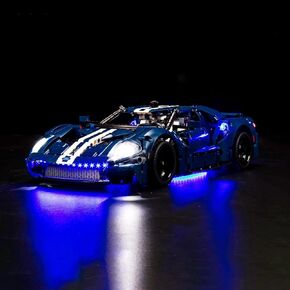 مجموعة إضاءة LED مطورة متوافقة مع مجموعة بناء نموذج لعبة سيارة السباق LEGO Speed ​​Champions 2 Fast 2 Furious Nissan Skyline GT-R (R34)، أضواء متوافقة مع LEGO 76917 (النموذج غير متضمن)