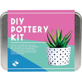 Gift Republic Pottery Kit Beginners Pottery Craft Set Clay Pottery Gift Fun Home Made Craft Project Kids Teens Adults Sculpting Tool Set Gift Tin