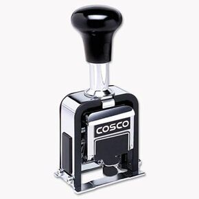 2000 PLUS Automatic Numbering Machine, 6 Wheels, Self-Inking, Black 3/4 x 1/4, Sold as 1 Each