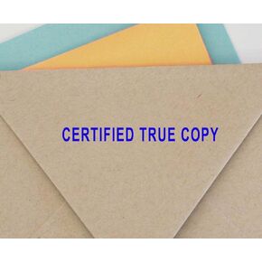 Certified True Copy Self Inking Rubber Stamp Custom Colop Office Stationary P20 Mini Stamper