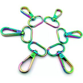 CYS 18Pcs Metal Swivel Snaps Hooks with D Rings and Tri-Glides Slide Buckles for Purse Bag DIY Sewing Hardware Craft