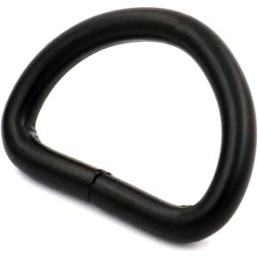 20 Pcs Black Non Welded Metal D Rings, 1/2 inch D Ring, Purse Making Supplies Beading and Jewelry Making