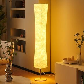 Soft Light Floor Lamp, 58 inch Simple Design Morden 3 Color Lighting Remote Control LED lamp with Tyvek Fabric Shade,Brightness Adjustable for Living Room Bedroom Game Room