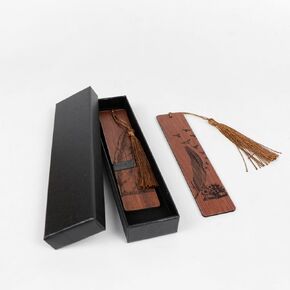 Bookmarks for Book Lovers. Handmade Natural Rose Wooden Carving Feather Both Sides Unique Include Brown Tassel. Best Gifts Ideal for Book Lover, Birthday Present, Teachers Appreciation.(1pc)
