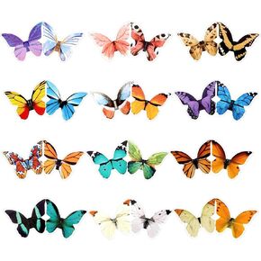 Magnetic Bookmarks, 12Pcs Magnet Page Markers Foldable Page Clip with 24 Unique Butterfly Patterns, Cute Book Marks for Students Teachers School Home Office Reading Stationery Supplies