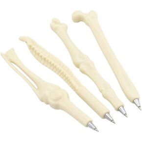 EOM Femur Finger Spine Tibia Fibula Bone Ball Pen Nurse Radiographer Gift Crazy Stationery Student Kid Prizes 4pcs White