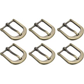 uxcell Metal Roller Buckles, Rectangle Single Prong Belt Buckle Center Bar Replacement Buckles