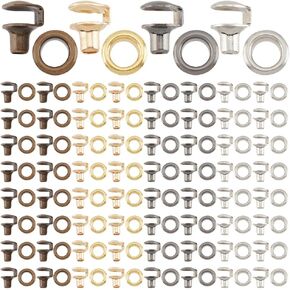 PH PandaHall 120pcs Boot Lace Hooks, 4 Colors Shoelace Hooks Brass Boot Hook Eyelet Buckles Ring Eyelet Buckle Shoelace Buckles with Washer for Repair Camp Hike Climb Accessories Replacement