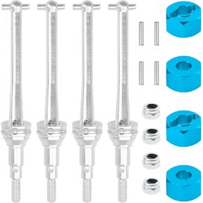 ShareGoo Steel CVD Drive Shaft Dogbone w/Hex Wheel Hubs Hex Adapter Compatible with MJX Hyper Go H14BM 14210 14209 1/14 RC Car (Black)