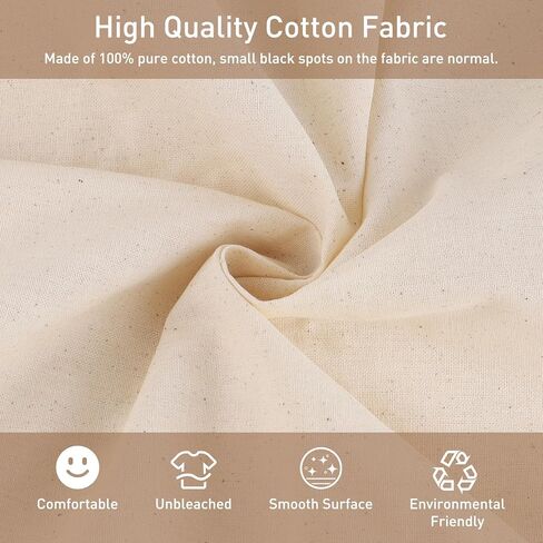 Muslin Fabric,100% Cotton Muslin Linen Cloth Natural Unbleached 63'' x 78.7'' (Big 2 Yard),Muslin Fabric Material for DIY Sewing Apparel in Saudi Arabia