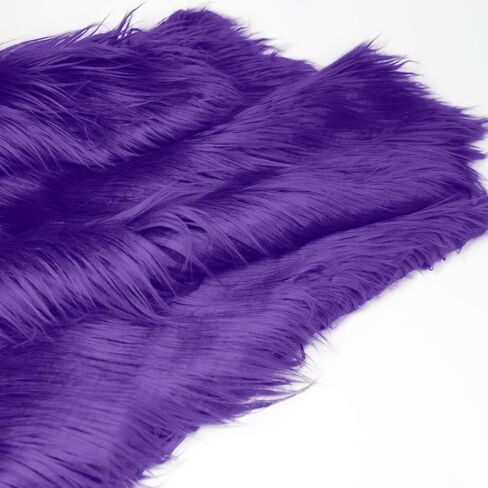 Faux Fur Fabric 20 X 20 Inches, 26 Colors Available, Shaggy Plush Fluffy Fuzzy Shannon Fur Patch for Fursuit, Cosplay, Costume, Dwarf, Craft Supply, Decoration (Yellow) in Saudi Arabia