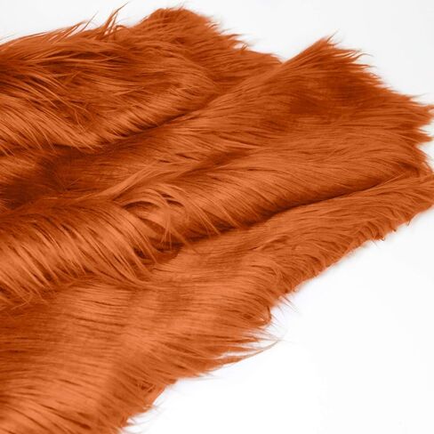Faux Fur Fabric 20 X 20 Inches, 26 Colors Available, Shaggy Plush Fluffy Fuzzy Shannon Fur Patch for Fursuit, Cosplay, Costume, Dwarf, Craft Supply, Decoration (Yellow) in Saudi Arabia