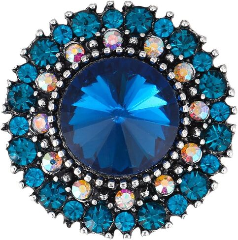 2 Pcs Rhinestone Buttons, Crystal Embellishments Buttons for Clothing Jewelry Making DIY Decoration Bottons for Sewing Crafts Wedding Bridal (Black Rhinestones) in Kuwait