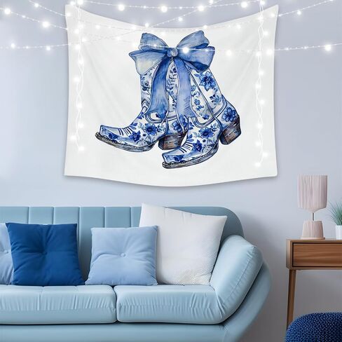 LiTiu Pink Bow Y2K Coquette Preppy Room Decor Tapestry Wall Hanging, Preppy Wall Art Decor， Trendy Coquette Wall Decor for Girls Bedroom Dorm, 50x60 in(Unframed) in Kuwait